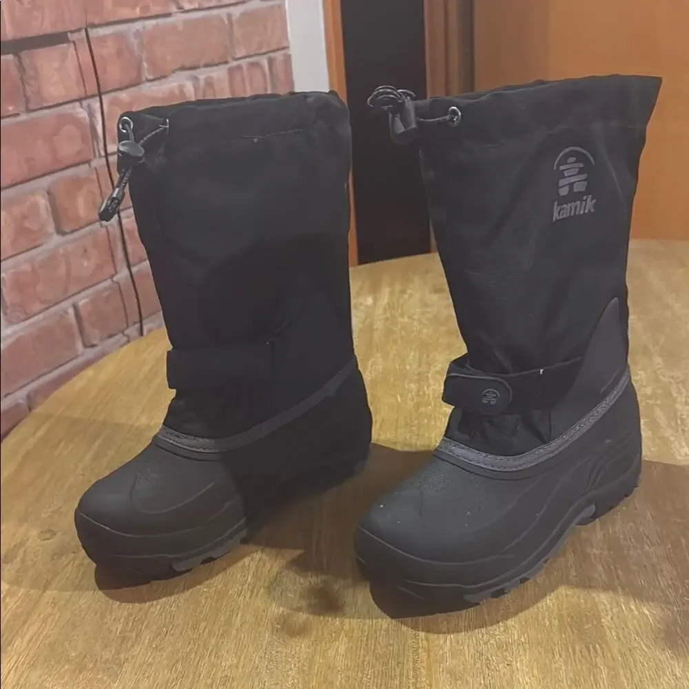 Kamik Canada Winter Boots Adult Sz 5 Black Removable Wool Liner Unisex